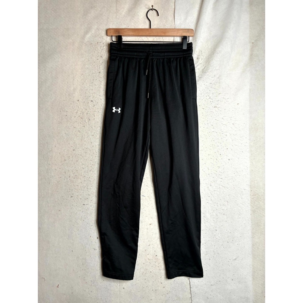 Under Armour Track Pants Women's S Black Loose Fit Comfort High Rise Drawstring